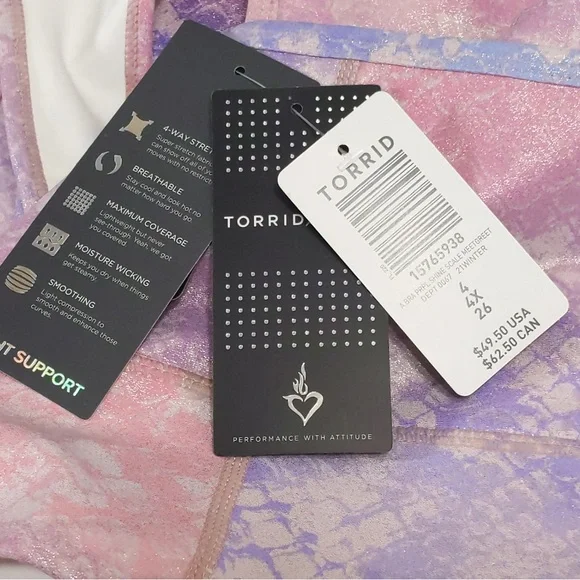 Torrid Longline Low Impact Sports Bra- Performance Core Purple Shine (updated) - Picture 14 of 15